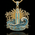 TBT Solid Gold Chain with Diamond Pendant PDL