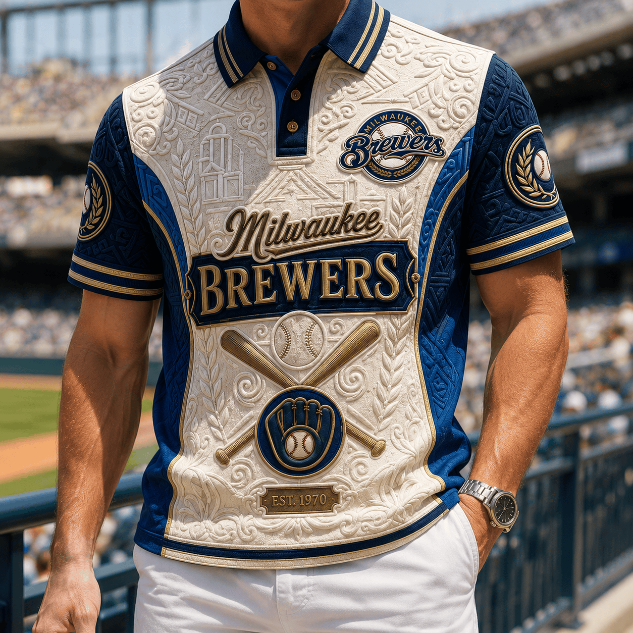 PREMIUM MLKB EMBOSS POLO SHIRT NTVA