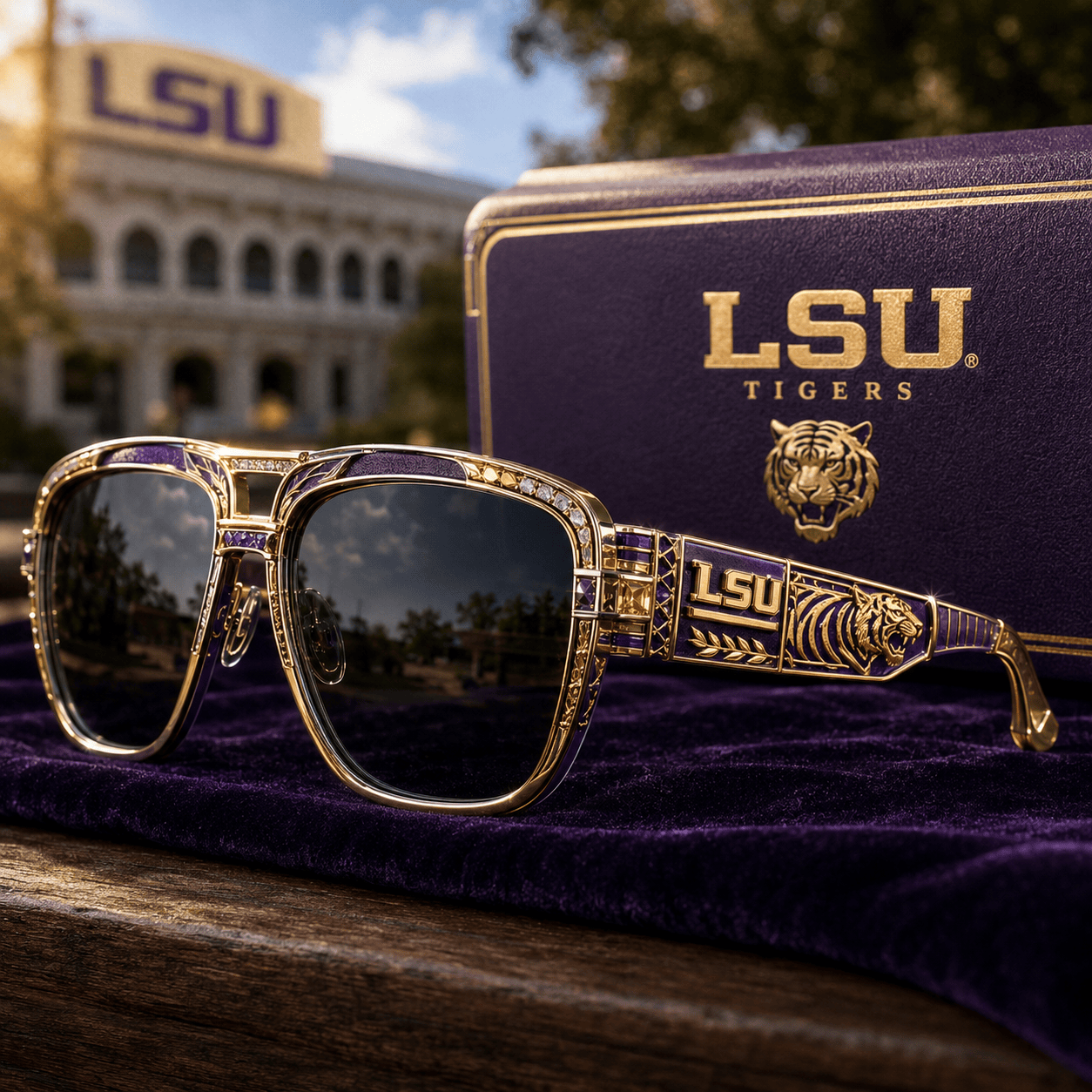 PREMIUM LSU UNISEX SUNGLASSES NVH